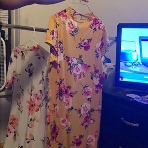 A yellow dress with flowers